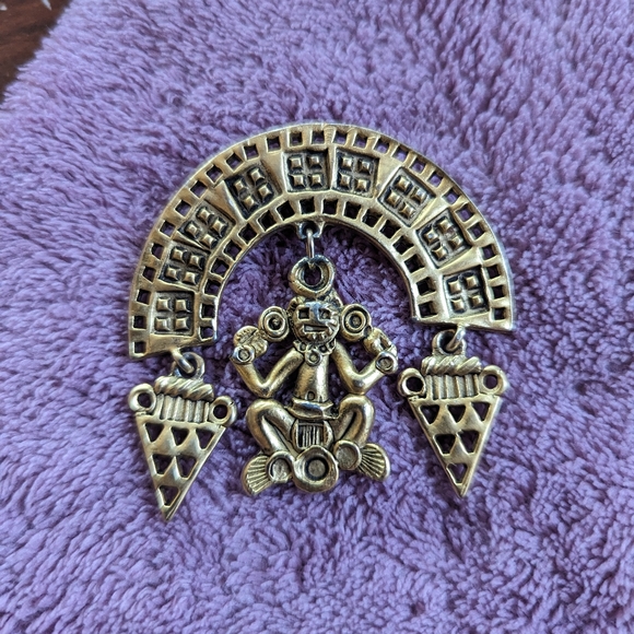 vintage mayan pendant - Picture 1 of 2